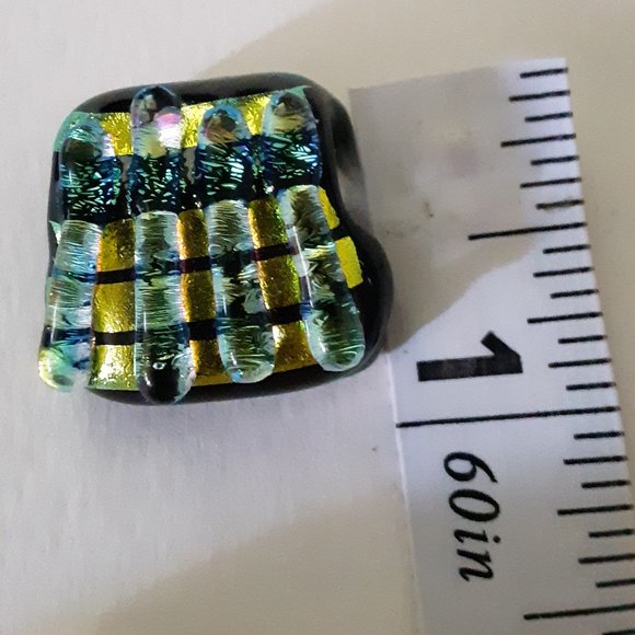 Dichroic Fused Glass Pendant - Picture 5 of 7